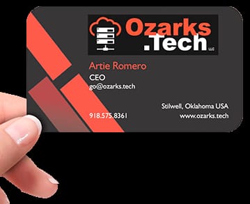 CEO Artie Romero's business card